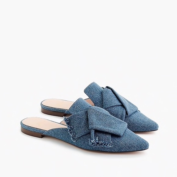 J. Crew Shoes - J Crew Denim Blue Marina Slide Mule